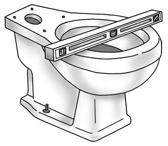 Figure 5-8: Use a carpenter’s level to ensure that the bowl is level.